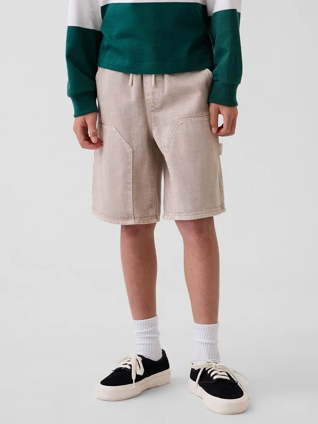 Shorts de charpentier en denim ample et décontracté pour enfants, style années 90