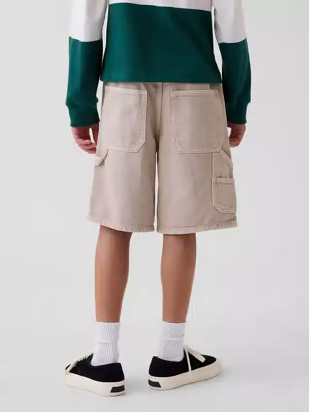Shorts de charpentier en denim ample et décontracté pour enfants, style années 90