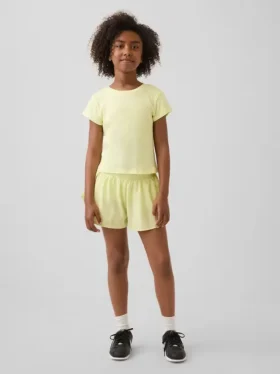 Shorts de course à ourlet papillon à séchage rapide pour enfants