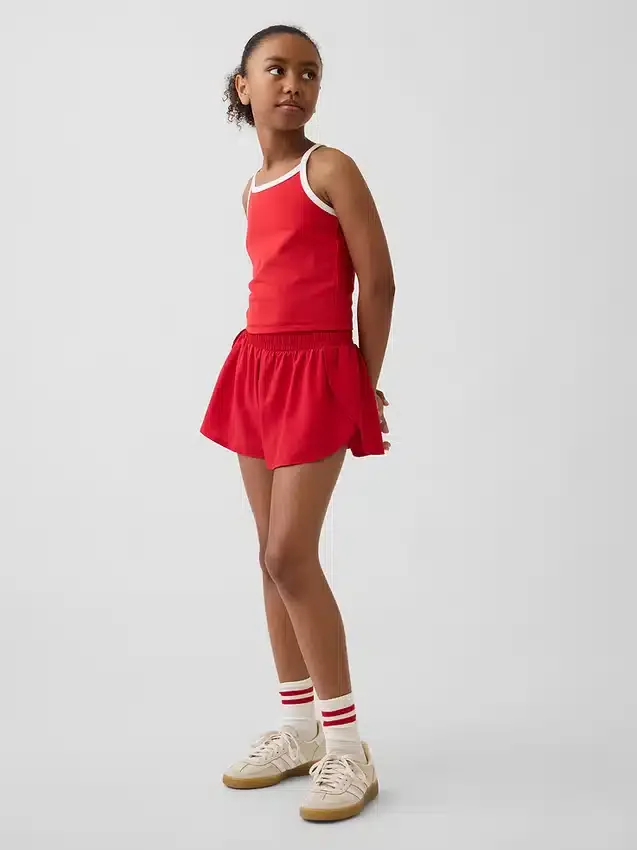 Shorts de course à ourlet papillon à séchage rapide pour enfants