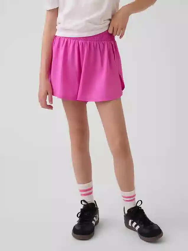 Shorts de course à ourlet papillon à séchage rapide pour enfants