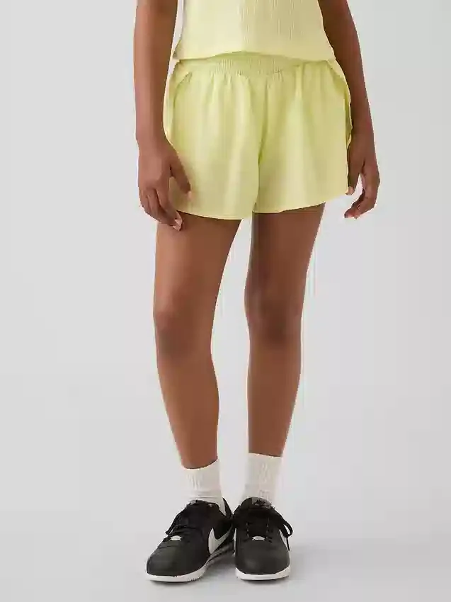 Shorts de course à ourlet papillon à séchage rapide pour enfants