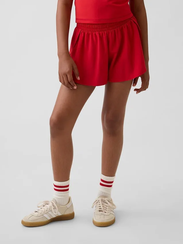 Shorts de course à ourlet papillon à séchage rapide pour enfants