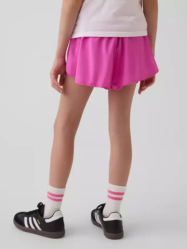 Shorts de course à ourlet papillon à séchage rapide pour enfants