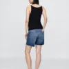 Shorts de maternité en denim à panneau intégral, 7"