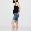 Shorts de maternité en denim à panneau intégral, 7"