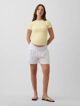Shorts de maternité faciles à enfiler sous le ventre