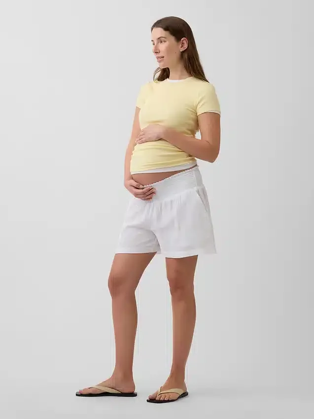 Shorts de maternité faciles à enfiler sous le ventre