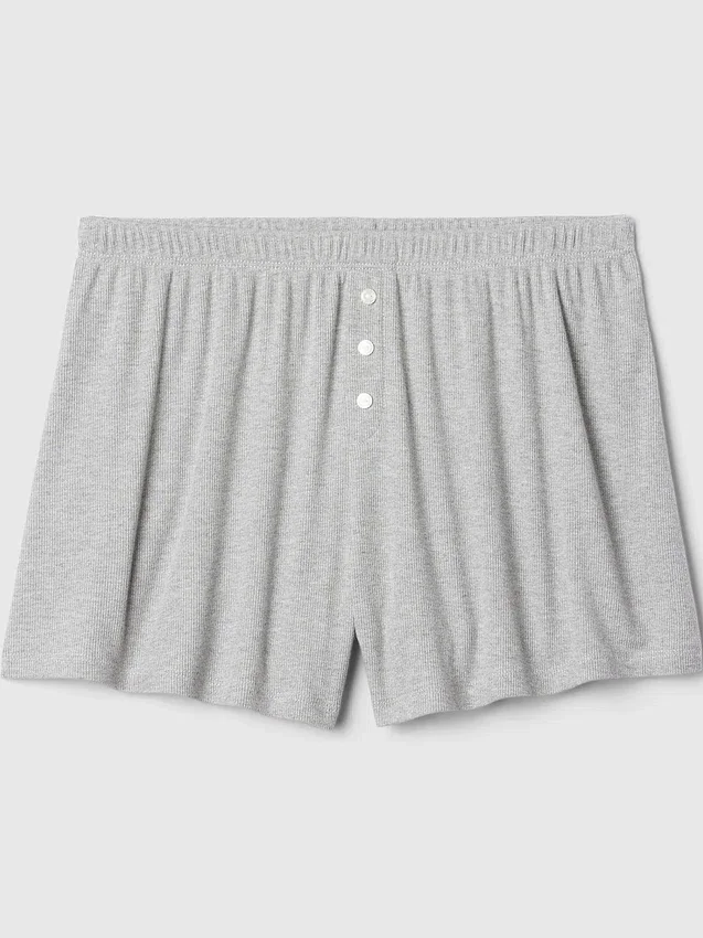 Shorts de pyjama ample à mini-côtes