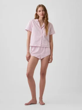 Shorts de pyjama bloomer en popeline