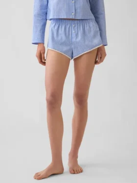 Shorts de pyjama bloomer en popeline