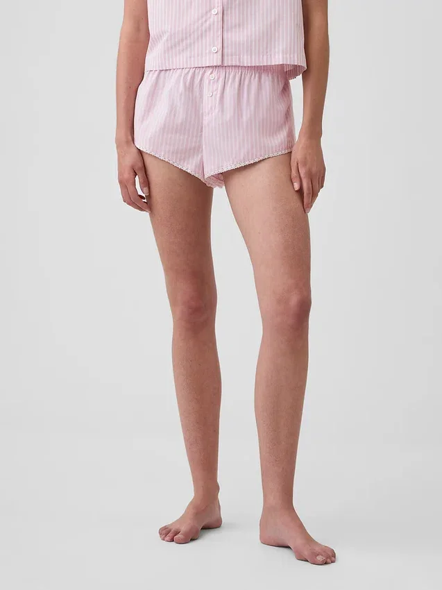 Shorts de pyjama bloomer en popeline