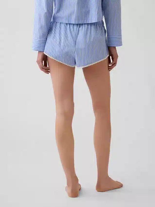 Shorts de pyjama bloomer en popeline