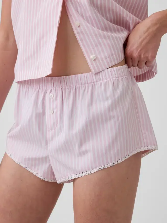 Shorts de pyjama bloomer en popeline
