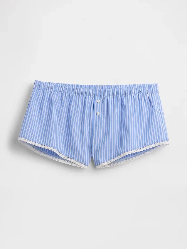 Shorts de pyjama bloomer en popeline
