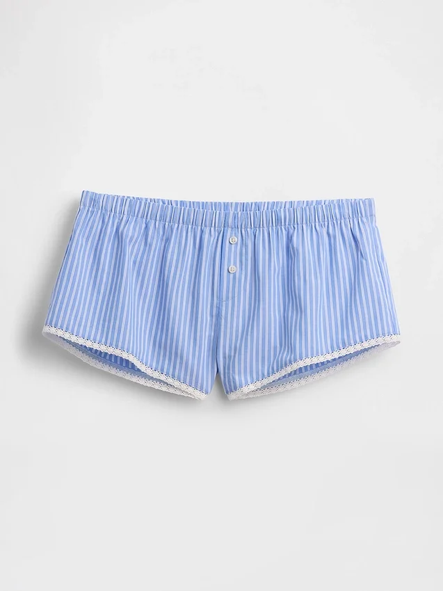 Shorts de pyjama bloomer en popeline