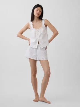 Shorts de pyjama brodés