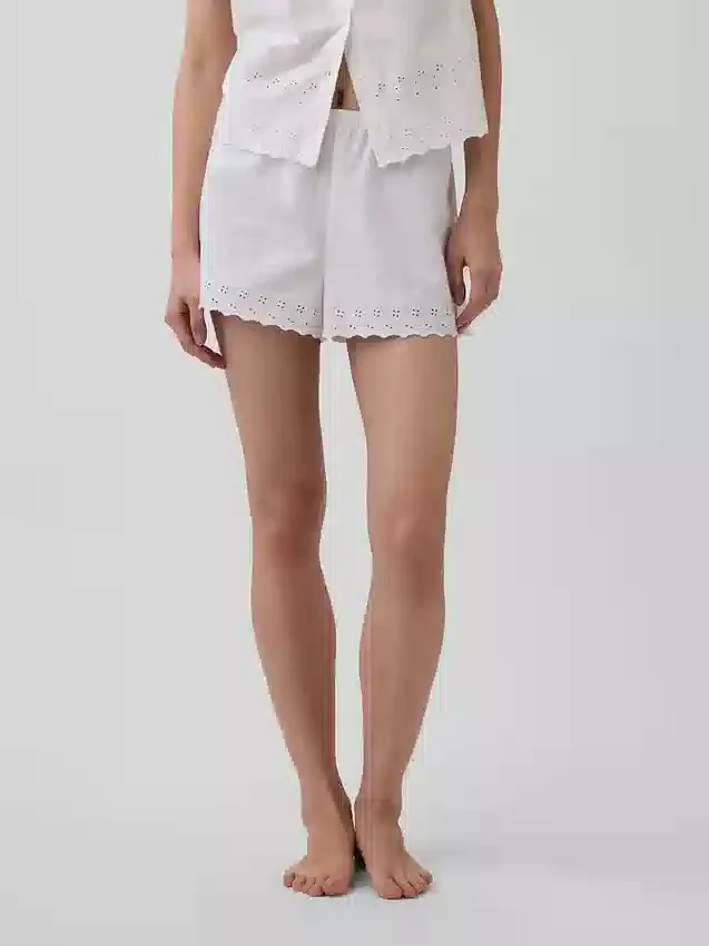 Shorts de pyjama brodés