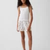 Shorts de pyjama à côtes recyclé pour enfants
