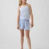Shorts de pyjama à côtes recyclé pour enfants