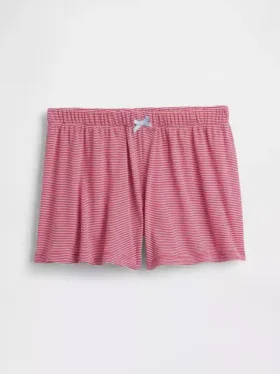 Shorts de pyjama à côtes recyclé pour enfants