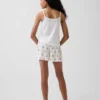 Shorts de pyjama à côtes recyclé pour enfants