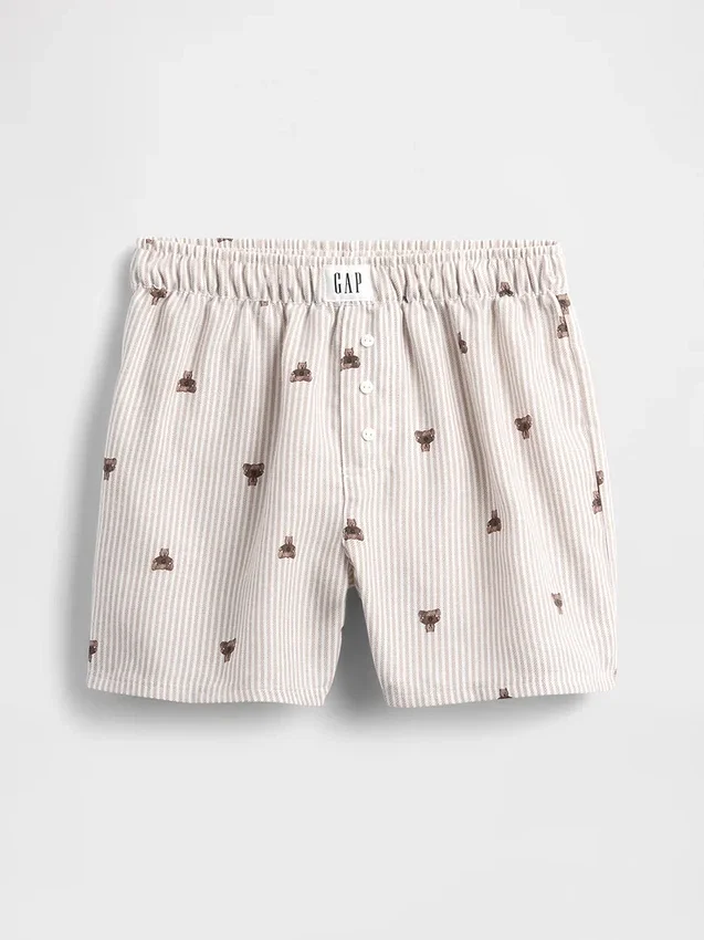 Shorts de pyjama en flanelle recyclée pour enfants
