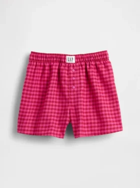 Shorts de pyjama en flanelle recyclée pour enfants