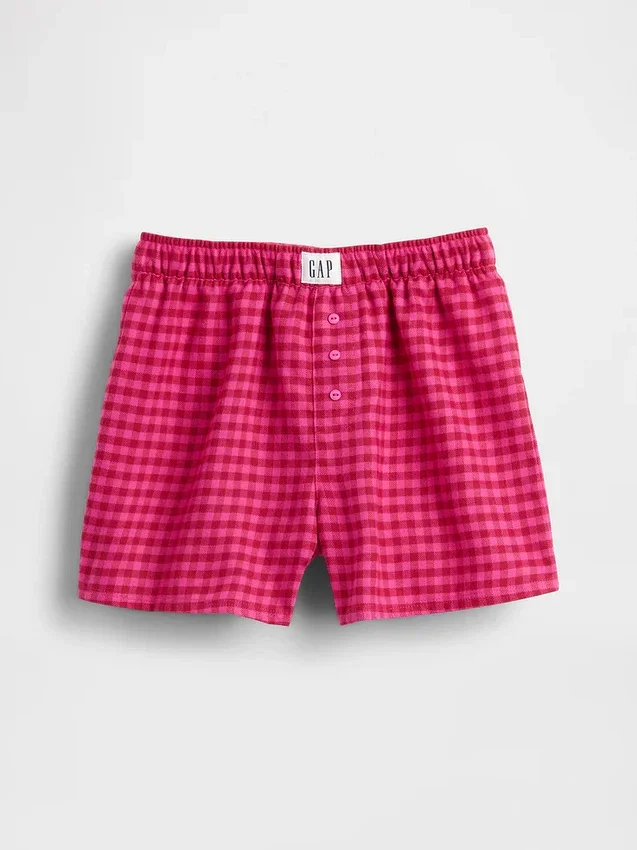Shorts de pyjama en flanelle recyclée pour enfants