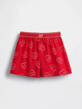 Shorts de pyjama en flanelle recyclée pour enfants