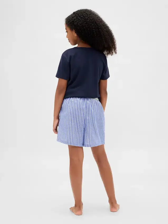 Shorts de pyjama en flanelle recyclée pour enfants