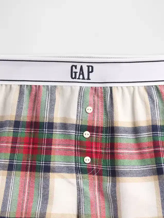 Shorts de pyjama en flanelle recyclée pour enfants