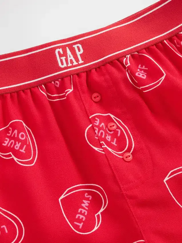 Shorts de pyjama en flanelle recyclée pour enfants