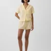 Shorts de pyjama en gaze froissée