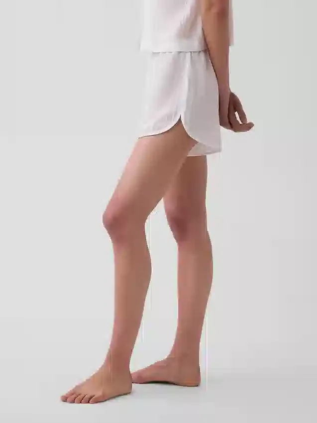 Shorts de pyjama en gaze froissée
