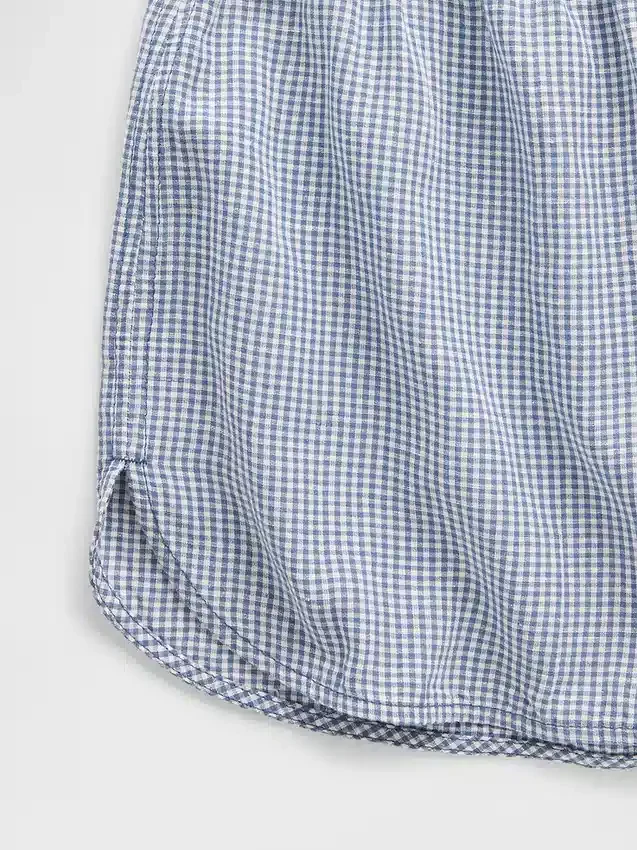 Shorts de pyjama en gaze froissée