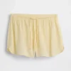 Shorts de pyjama en gaze froissée