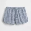 Shorts de pyjama en gaze froissée