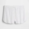 Shorts de pyjama en gaze froissée