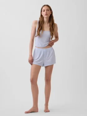 Shorts de pyjama en modal côtelé ultra-doux