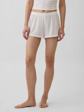 Shorts de pyjama en modal côtelé ultra-doux