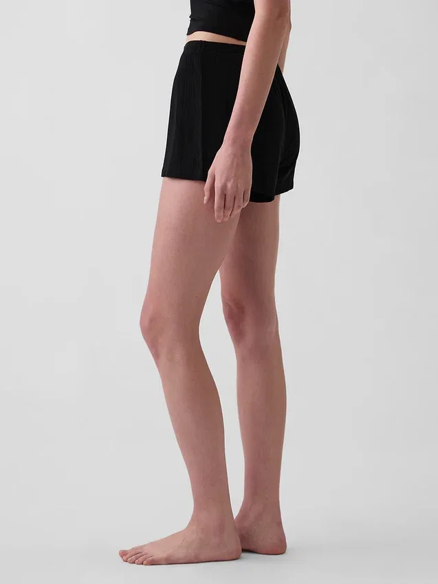 Shorts de pyjama en modal côtelé ultra-doux