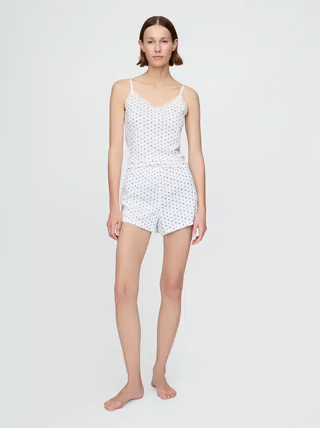 Shorts de pyjama en pointelle