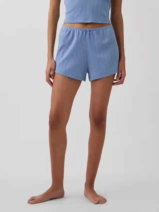 Shorts de pyjama en pointelle