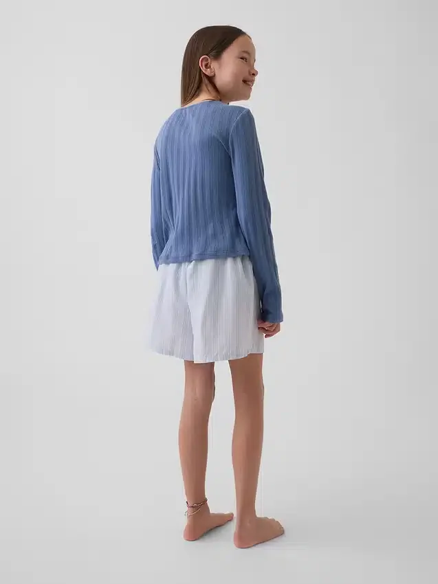 Shorts de pyjama en popeline recyclée pour enfant