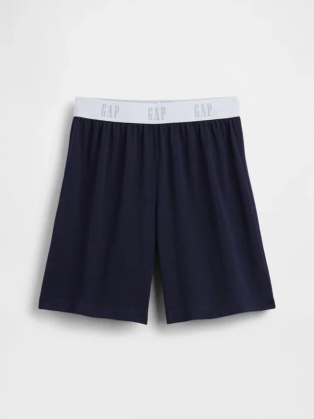 Shorts de pyjama pour enfant avec logo, en tissu recyclé