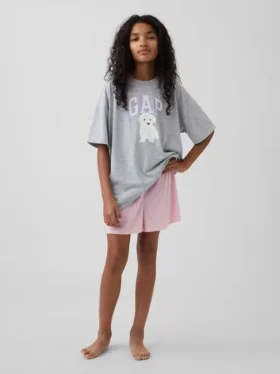 Shorts de pyjama pour enfant en pointelle recyclée