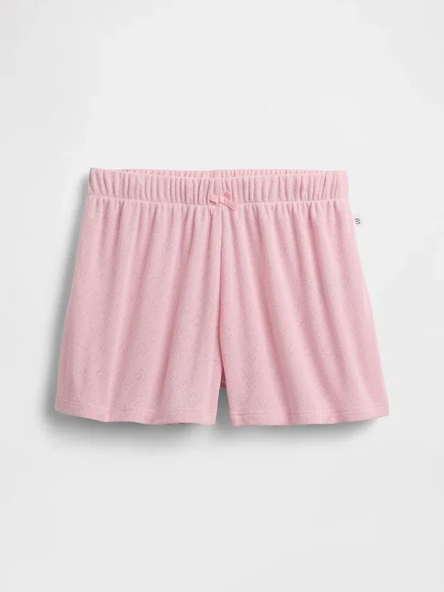 Shorts de pyjama pour enfant en pointelle recyclée