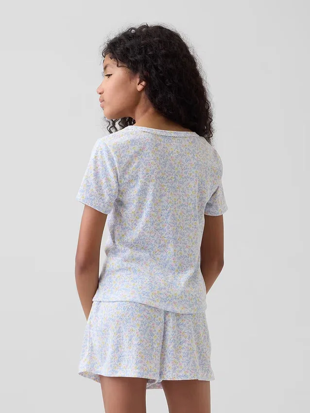 Shorts de pyjama pour enfant en pointelle recyclée