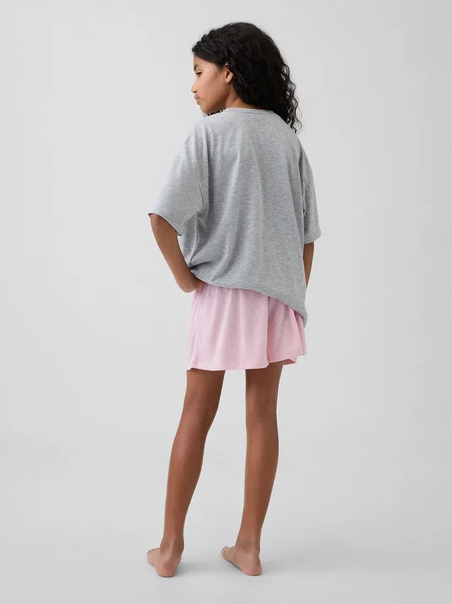 Shorts de pyjama pour enfant en pointelle recyclée